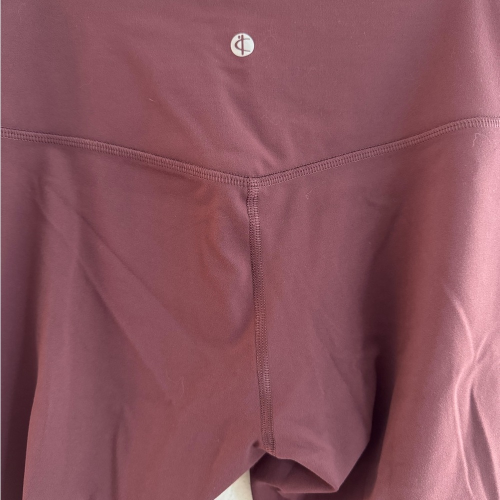 Athleta Wine-Colored High-Rise Performance Leggings